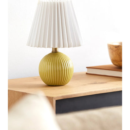 Ferez Table Lamp I - 539181 by Livabliss in glazed. Made from ceramic, linen, polystyrene in a modern style.