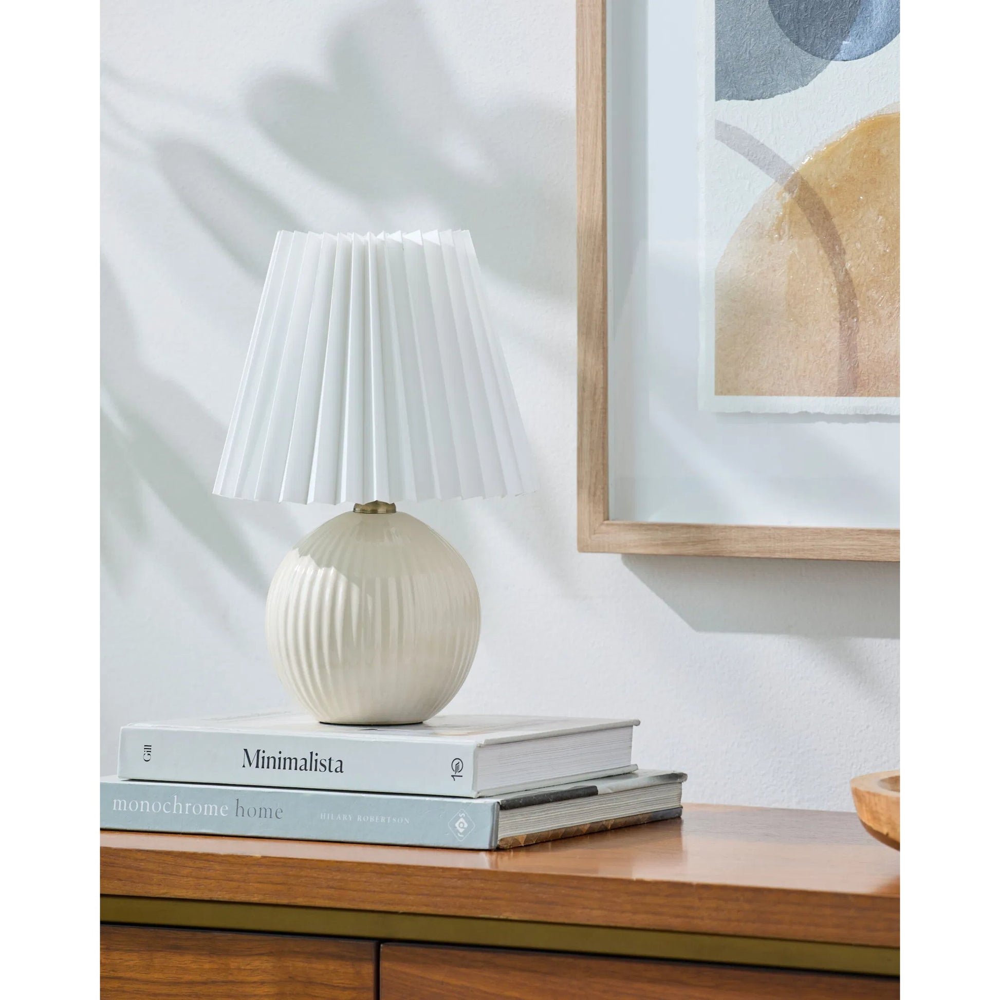 Ferez Table Lamp I - 539181 by Livabliss in glazed. Made from ceramic, linen, polystyrene in a modern style.