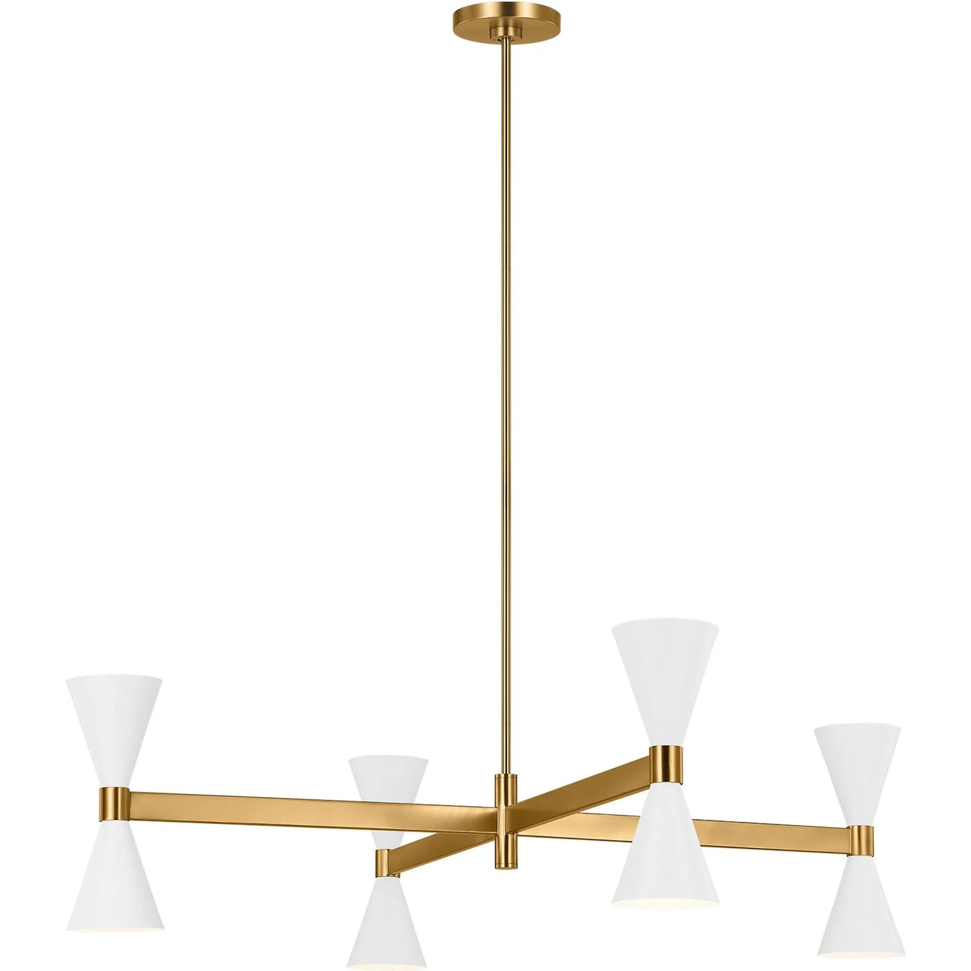 Albertine Large Chandelier by Visual Comfort & Co. in midnight black. Made from steel in a modern style.