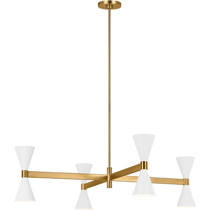 Albertine Large Chandelier by Visual Comfort & Co. in midnight black. Made from steel in a modern style.