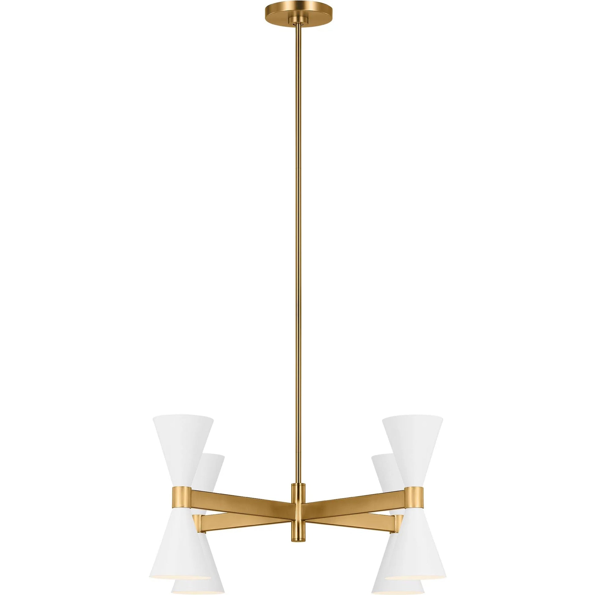 Albertine Large Chandelier by Visual Comfort & Co. in midnight black. Made from steel in a modern style.