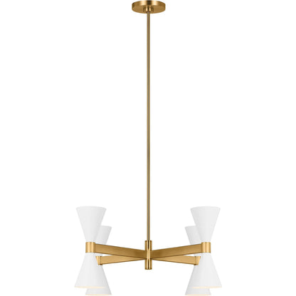 Albertine Large Chandelier by Visual Comfort & Co. in midnight black. Made from steel in a modern style.