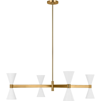 Albertine Large Chandelier by Visual Comfort & Co. in midnight black. Made from steel in a modern style.