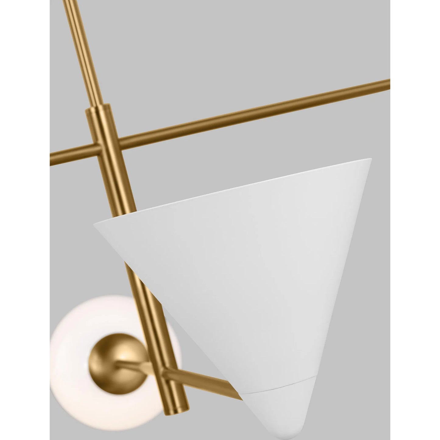 002 SI-2233760 | Closeup | Cosmo Extra Large Chandelier by Visual Comfort & Co. in matte white. Made from steel in a modern style.