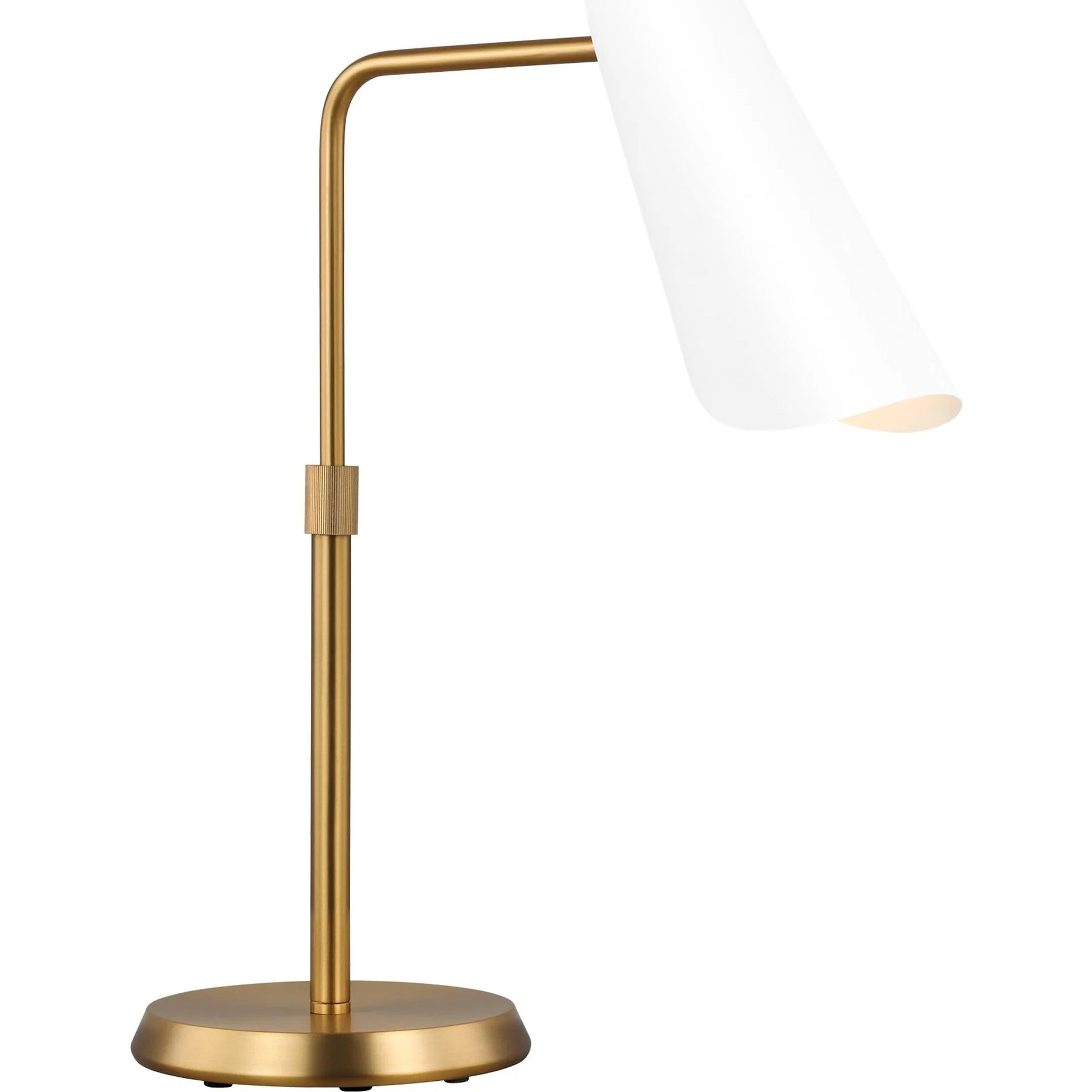 Tresa Task Table Lamp by Visual Comfort & Co. in midnight black, brass. Made from steel in a unique style.