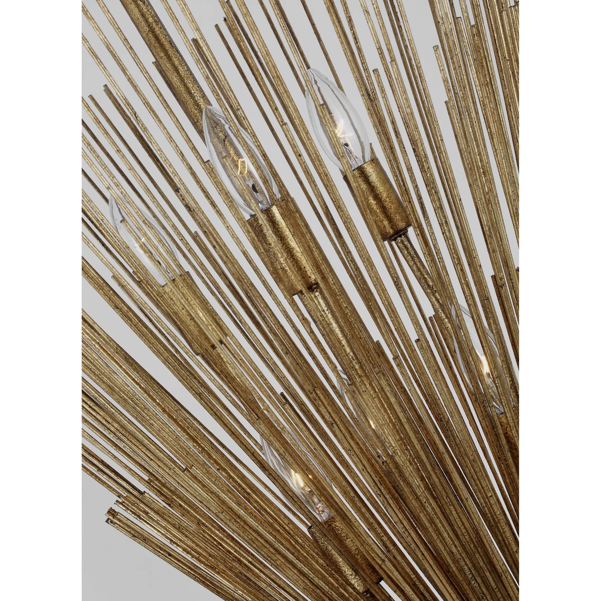 Helios Pendant by Visual Comfort & Co. in antique gild. Made from steel in a unique style.