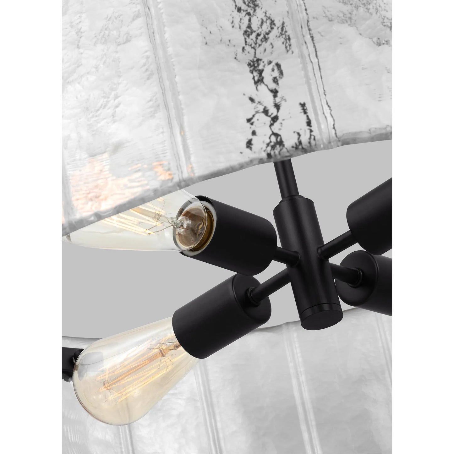 010 SI-2233890 | Closeup | Calvert Medium Chandelier by Visual Comfort & Co.. Made from steel in a unique style.