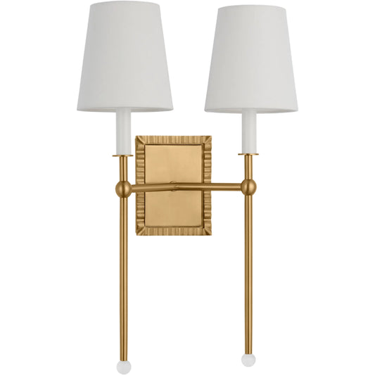 Baxley Double Sconce by Visual Comfort & Co.. Made from steel in a unique style.