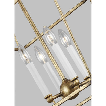 Stonington Small Lantern by Visual Comfort & Co. in antique gild. Made from steel in a cottage & farmhouse style.