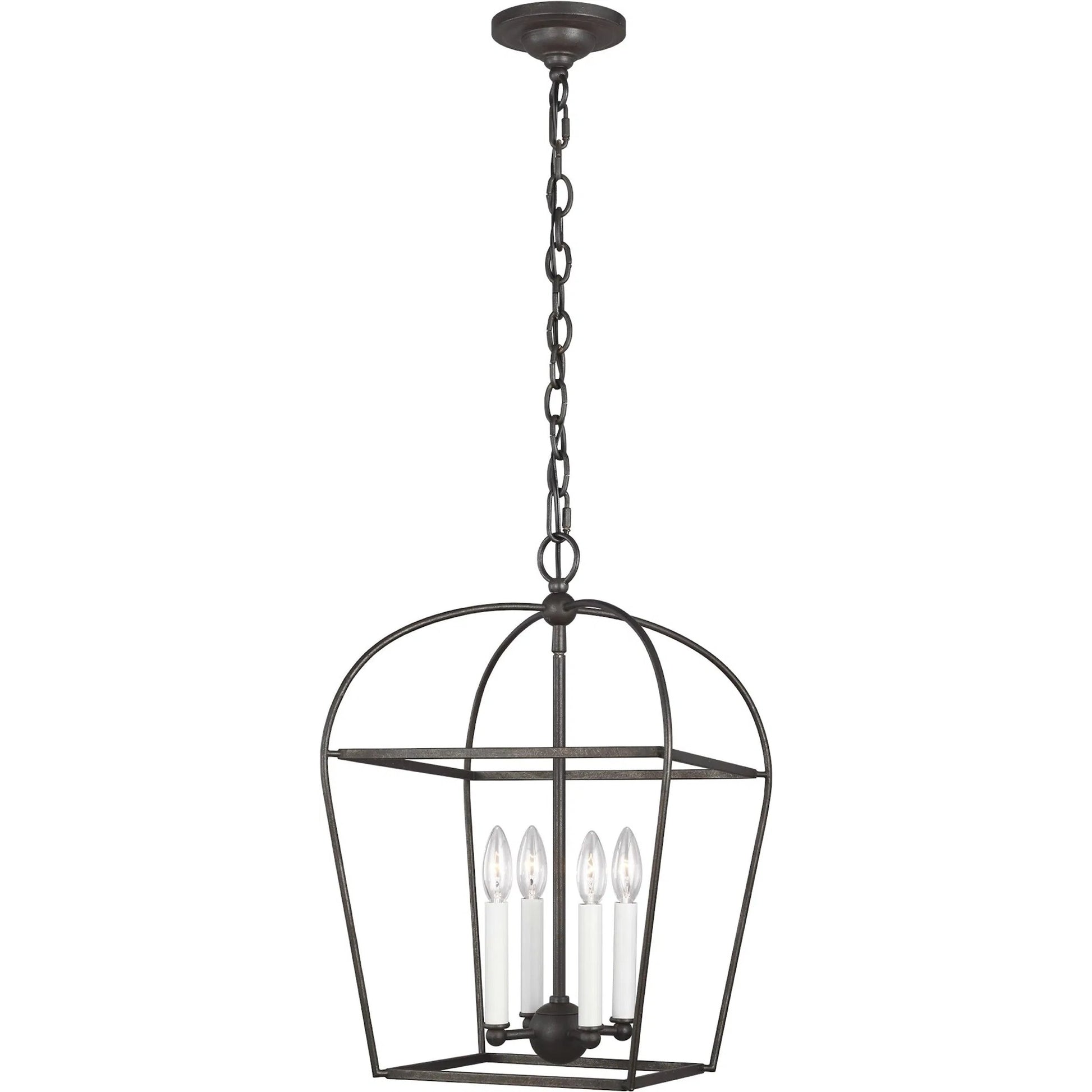 Stonington Small Lantern by Visual Comfort & Co. in antique gild. Made from steel in a cottage & farmhouse style.