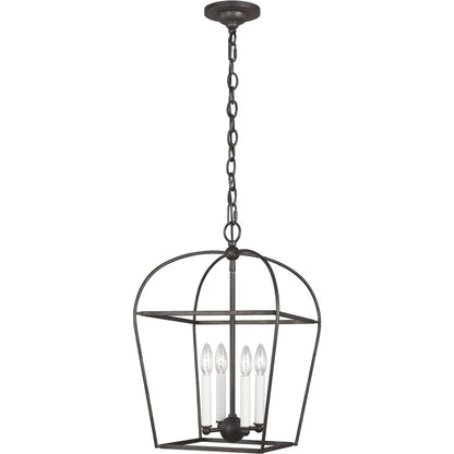 Stonington Small Lantern by Visual Comfort & Co. in antique gild. Made from steel in a cottage & farmhouse style.