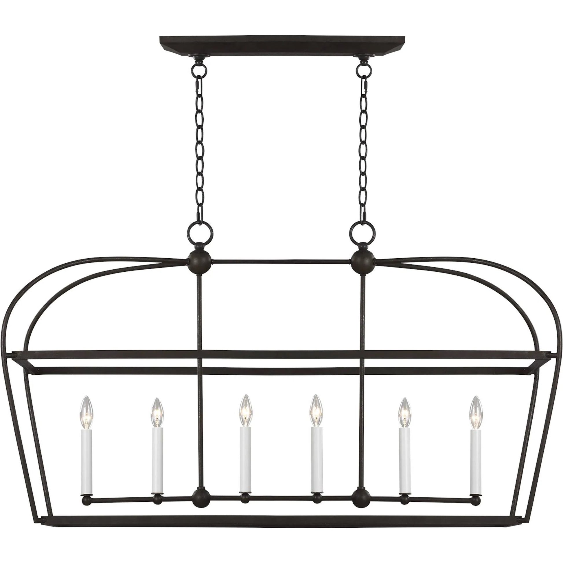 Stonington Linear Lantern by Visual Comfort & Co. in antique gild. Made from steel in a unique style.