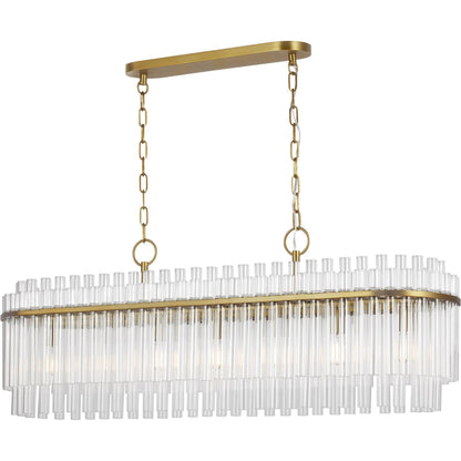 Beckett Linear Chandelier by Visual Comfort & Co.. Made from steel in a unique style.