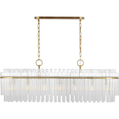 Beckett Linear Chandelier by Visual Comfort & Co.. Made from steel in a unique style.