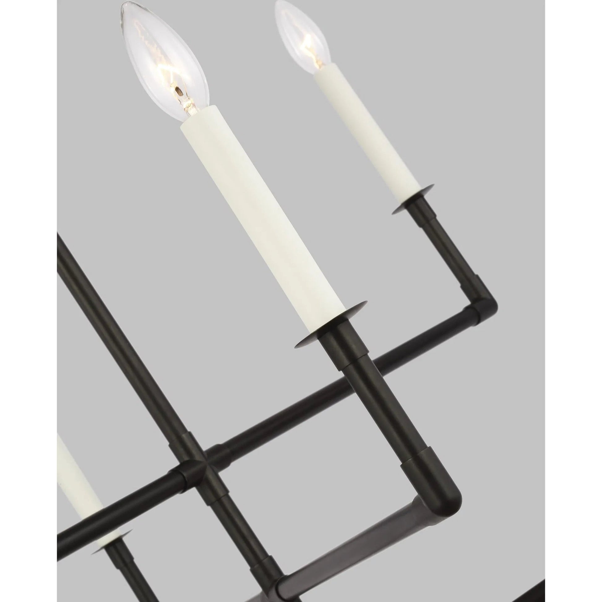 Bayview Medium Chandelier by Visual Comfort & Co. in aged iron. Made from steel in a unique style.