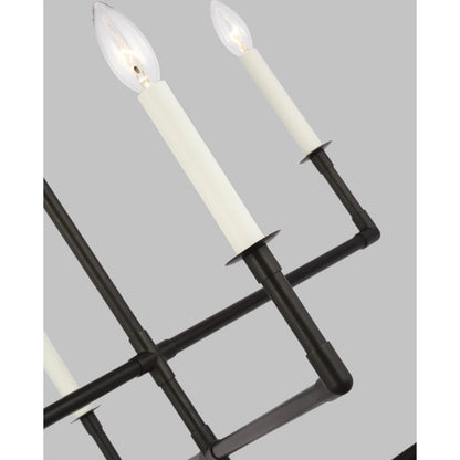 Bayview Medium Chandelier by Visual Comfort & Co. in aged iron. Made from steel in a unique style.
