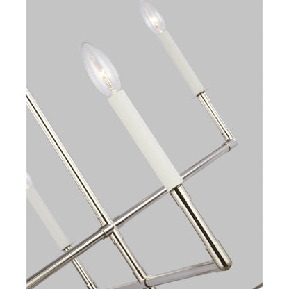 Bayview Medium Chandelier by Visual Comfort & Co. in aged iron. Made from steel in a unique style.