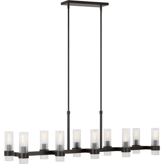 Geneva Linear Chandelier by Visual Comfort & Co.. Made from steel in a unique style.
