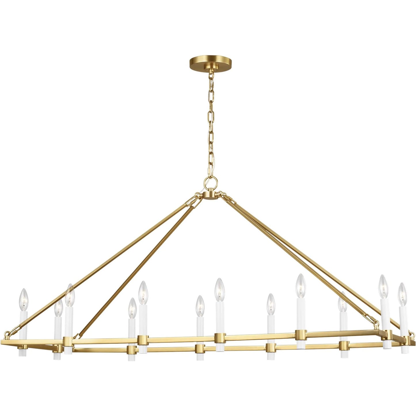 003 SI-2234013 | Additional Silo | Marston Linear Chandelier by Visual Comfort & Co. in burnished brass. Made from steel in a traditional style.