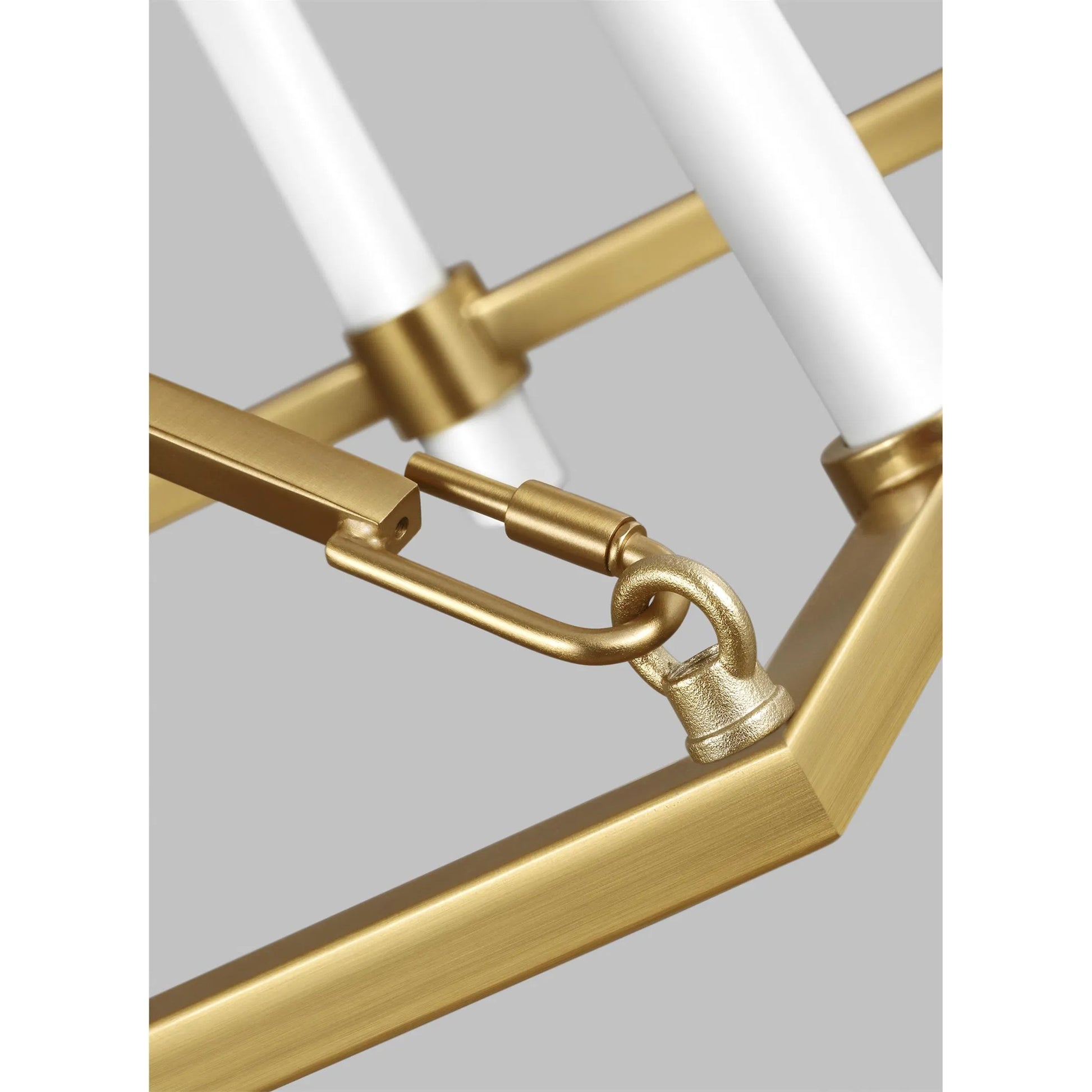 Marston Linear Chandelier by Visual Comfort & Co. in burnished brass. Made from steel in a traditional style.