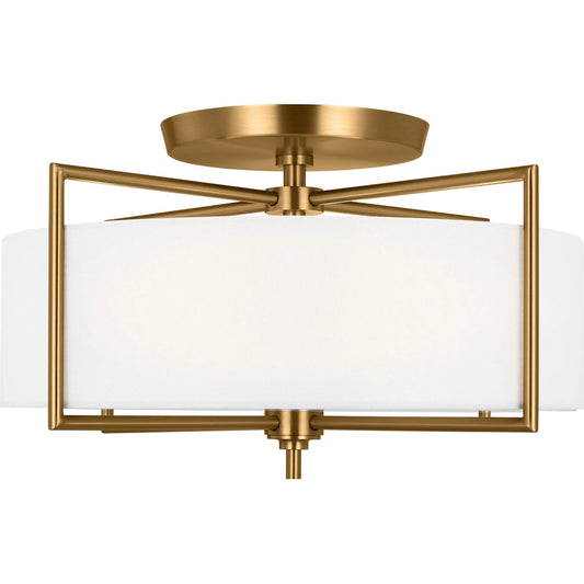 Perno Large Semi-Flush Mount by Visual Comfort & Co.. Made from steel in a transitional style.