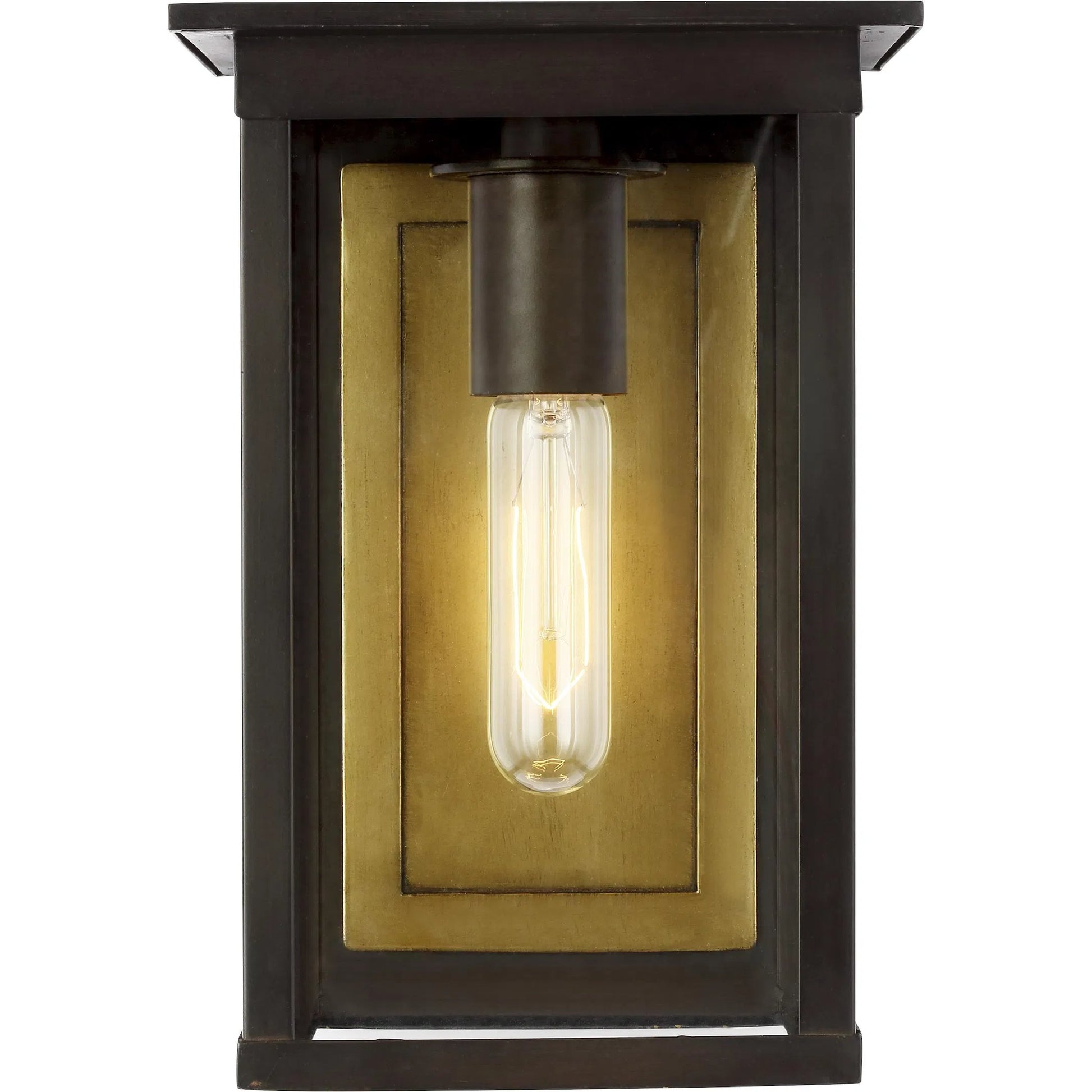 Freeport Small Outdoor Wall Lantern by Visual Comfort & Co. in heritage copper. Made from stainless steel in a unique style.
