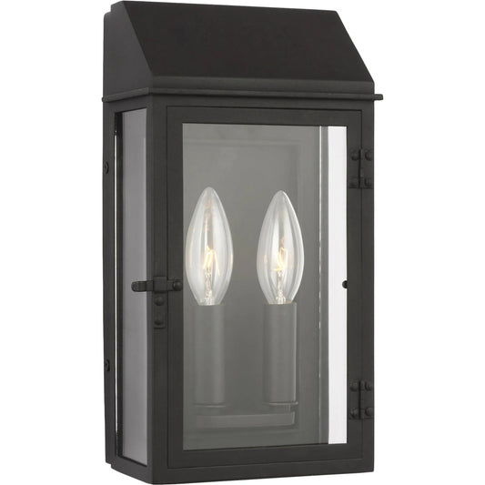 Hingham Small Outdoor Wall Lantern by Visual Comfort & Co. in textured black. Made from stonestrong in a unique style.