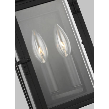 Hingham Small Outdoor Wall Lantern by Visual Comfort & Co. in textured black. Made from stonestrong in a cottage & farmhouse style.