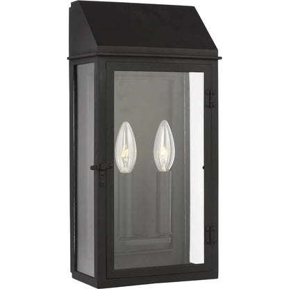 Hingham Medium Outdoor Wall Lantern by Visual Comfort & Co. in textured black. Made from stonestrong in a unique style.