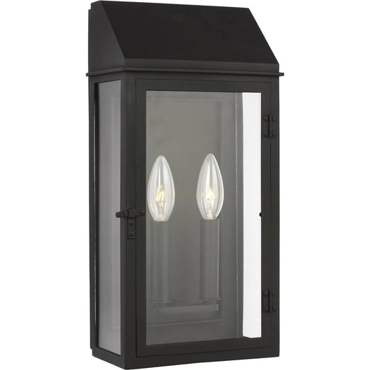 001 SI-2234117 | Primary Silo | Hingham Medium Outdoor Wall Lantern by Visual Comfort & Co. in textured black. Made from stonestrong in a unique style.