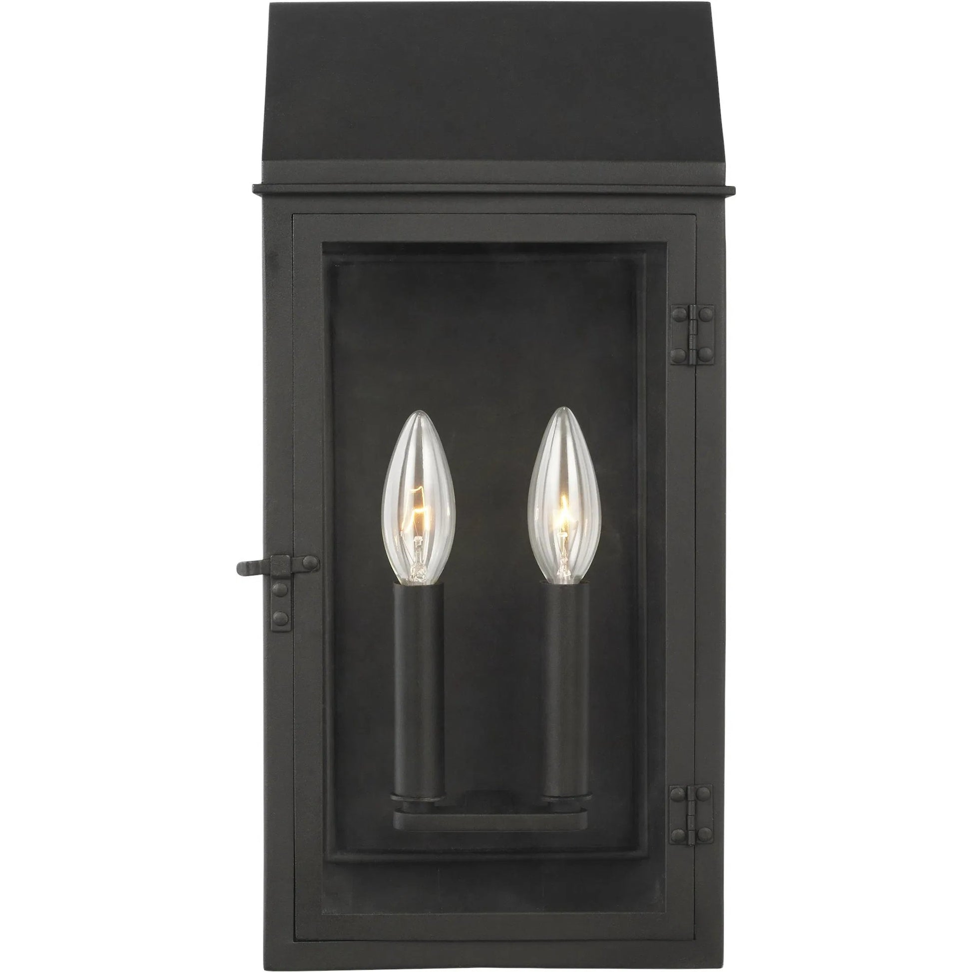 Hingham Medium Outdoor Wall Lantern by Visual Comfort & Co. in textured black. Made from stonestrong in a unique style.
