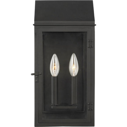 Hingham Medium Outdoor Wall Lantern by Visual Comfort & Co. in textured black. Made from stonestrong in a unique style.