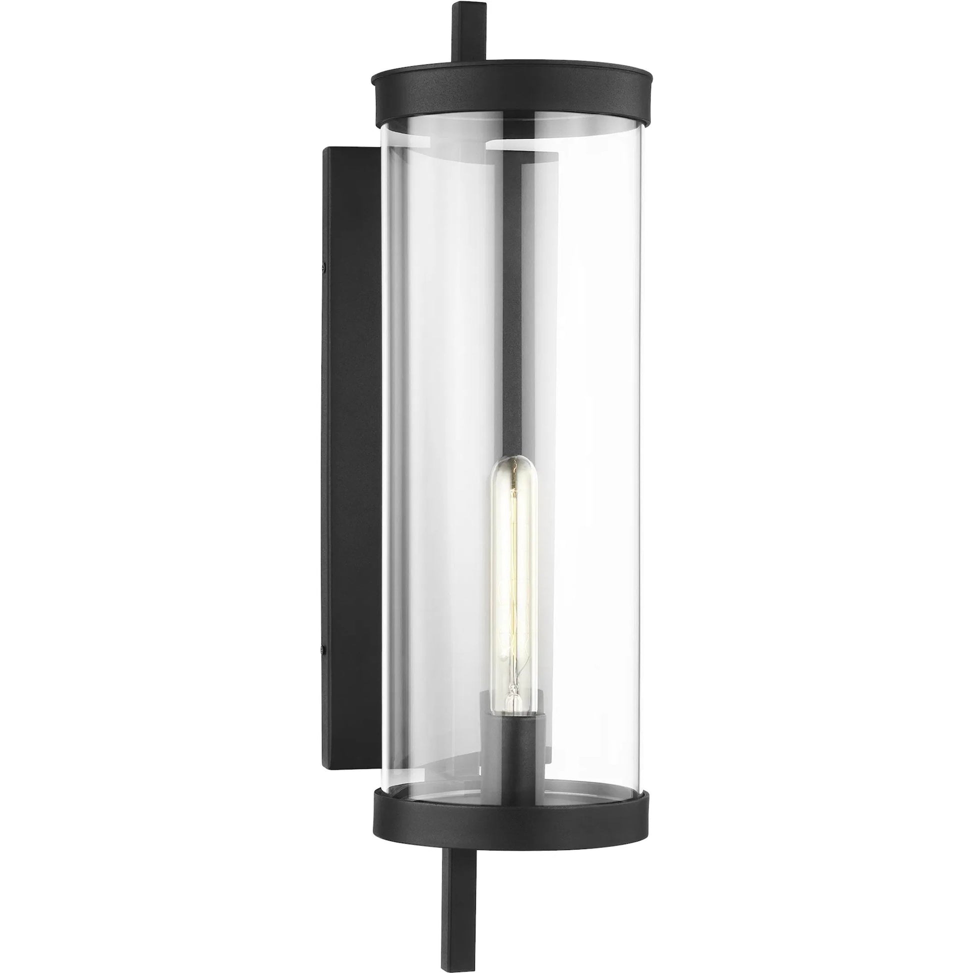 Eastham Large Wall Lantern by Visual Comfort & Co. in textured black. Made from stonestrong in a traditional style.