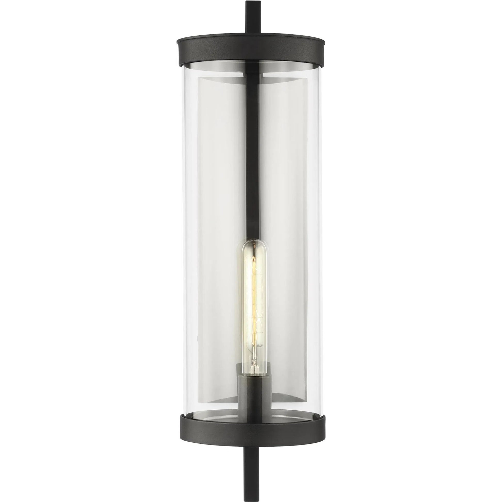 Eastham Large Wall Lantern by Visual Comfort & Co. in textured black. Made from stonestrong in a traditional style.