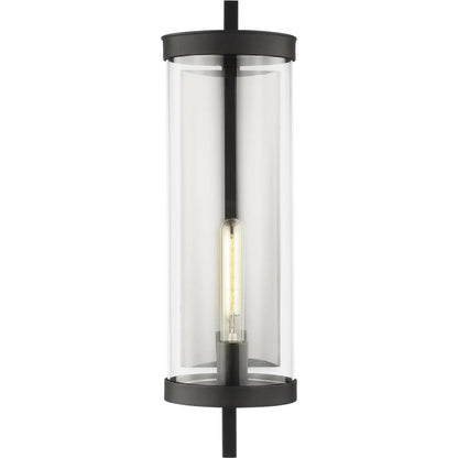 Eastham Large Wall Lantern by Visual Comfort & Co. in textured black. Made from stonestrong in a traditional style.