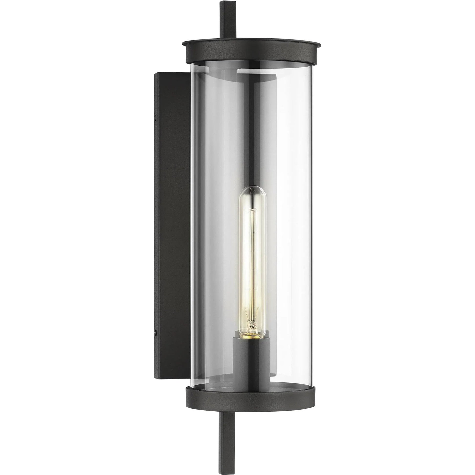 Eastham Medium Wall Lantern by Visual Comfort & Co. in textured black. Made from stonestrong in a unique style.