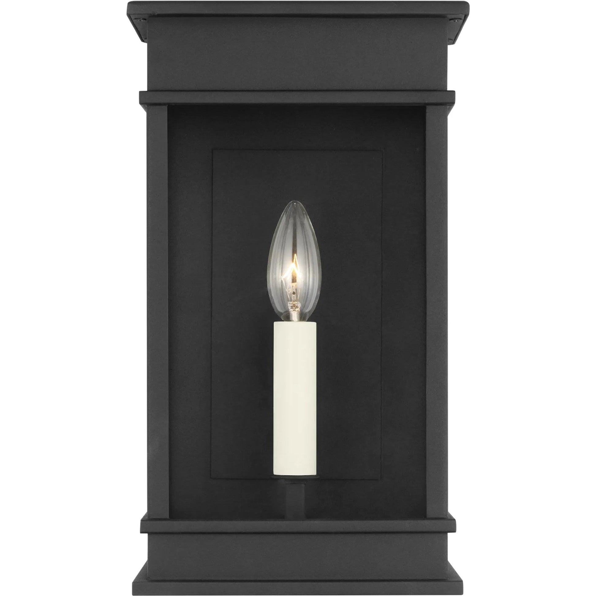 Cupertino Small Wall Lantern by Visual Comfort & Co. in textured black. Made from unique in a unique style.