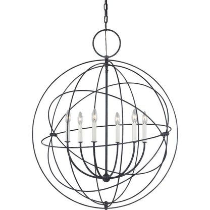 Bayberry Large Pendant by Visual Comfort & Co. in weathered galvanized. Made from steel in a unique style.