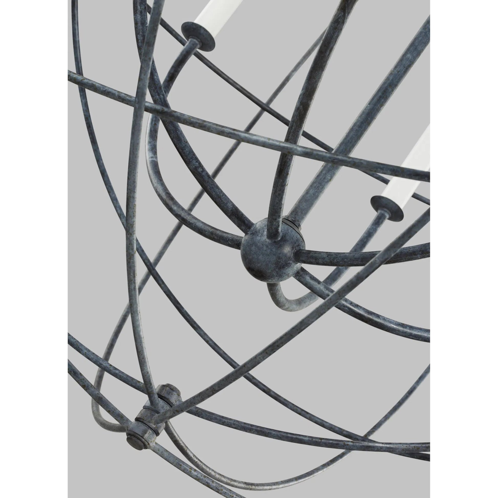 Bayberry Large Pendant by Visual Comfort & Co. in weathered galvanized. Made from steel in a unique style.