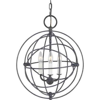 Bayberry Small Pendant by Visual Comfort & Co. in weathered galvanized. Made from steel in a unique style.