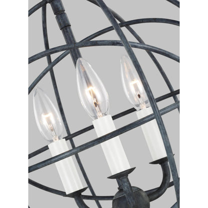 Bayberry Small Pendant by Visual Comfort & Co. in weathered galvanized. Made from steel in a unique style.