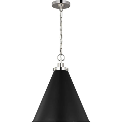 Wellfleet Medium Cone Pendant by Visual Comfort & Co.. Made from steel in a transitional style.