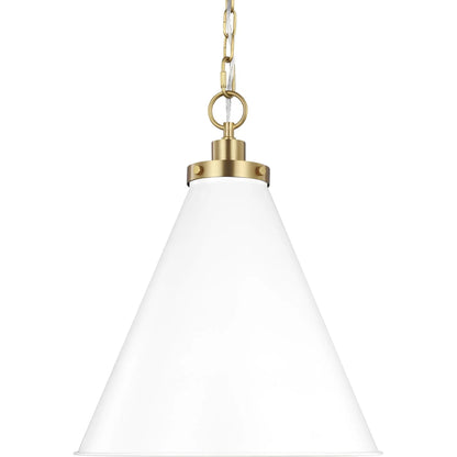 Wellfleet Medium Cone Pendant by Visual Comfort & Co.. Made from steel in a transitional style.