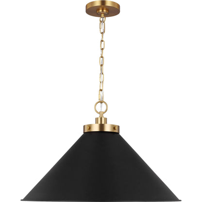 Wellfleet Wide Cone Pendant by Visual Comfort & Co.. Made from steel in a unique style.
