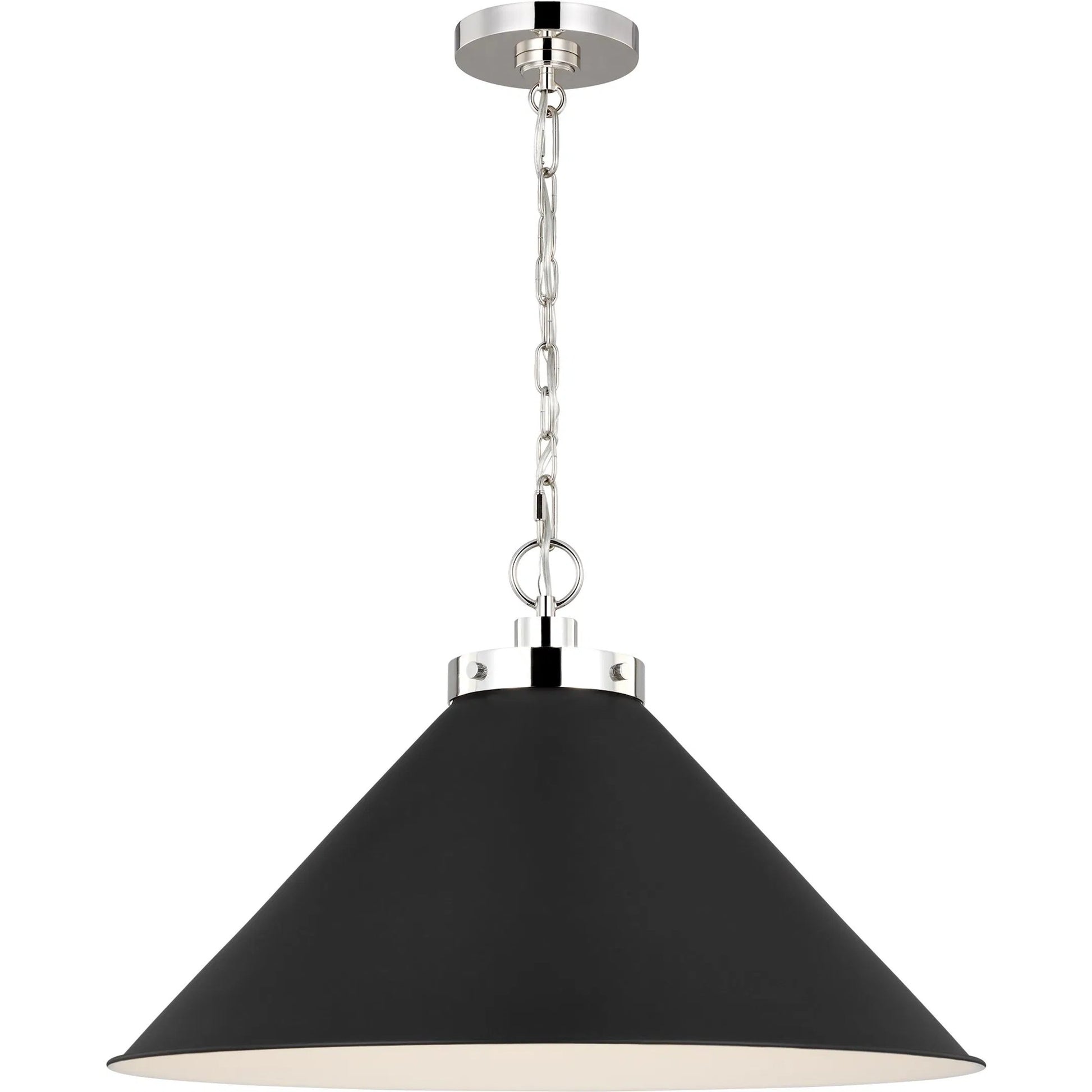 Wellfleet Wide Cone Pendant by Visual Comfort & Co.. Made from steel in a unique style.