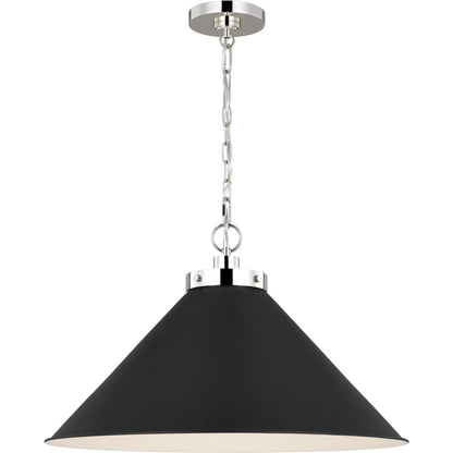 Wellfleet Wide Cone Pendant by Visual Comfort & Co.. Made from steel in a unique style.