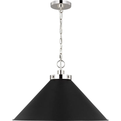 Wellfleet Wide Cone Pendant by Visual Comfort & Co.. Made from steel in a unique style.