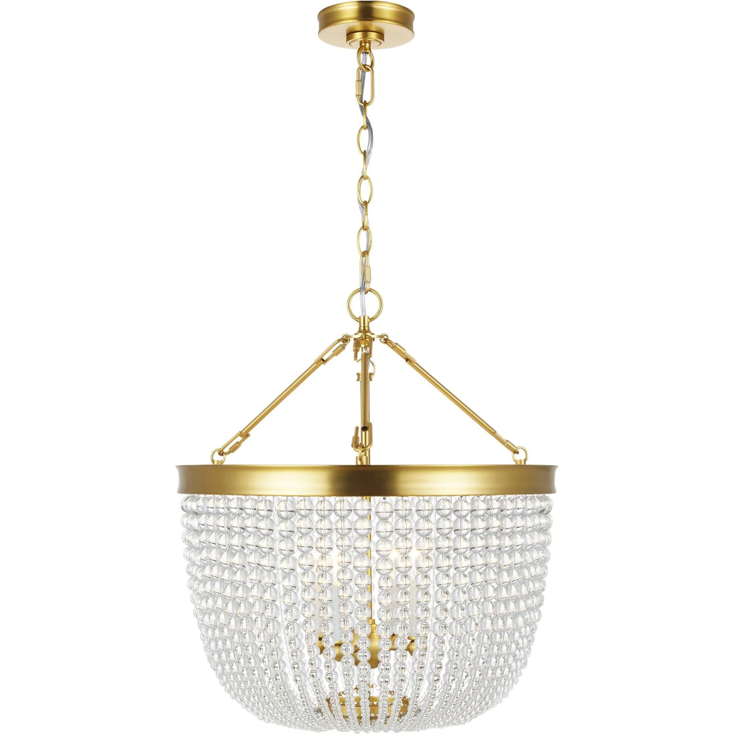 002 SI-2234214 | Primary Silo | Summerhill Large Pendant by Visual Comfort & Co. in burnished brass. Made from steel in a unique style.