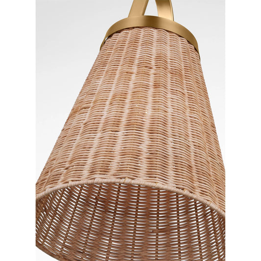Whitby Medium Pendant by Visual Comfort & Co. in burnished brass. Made from steel in a unique style.