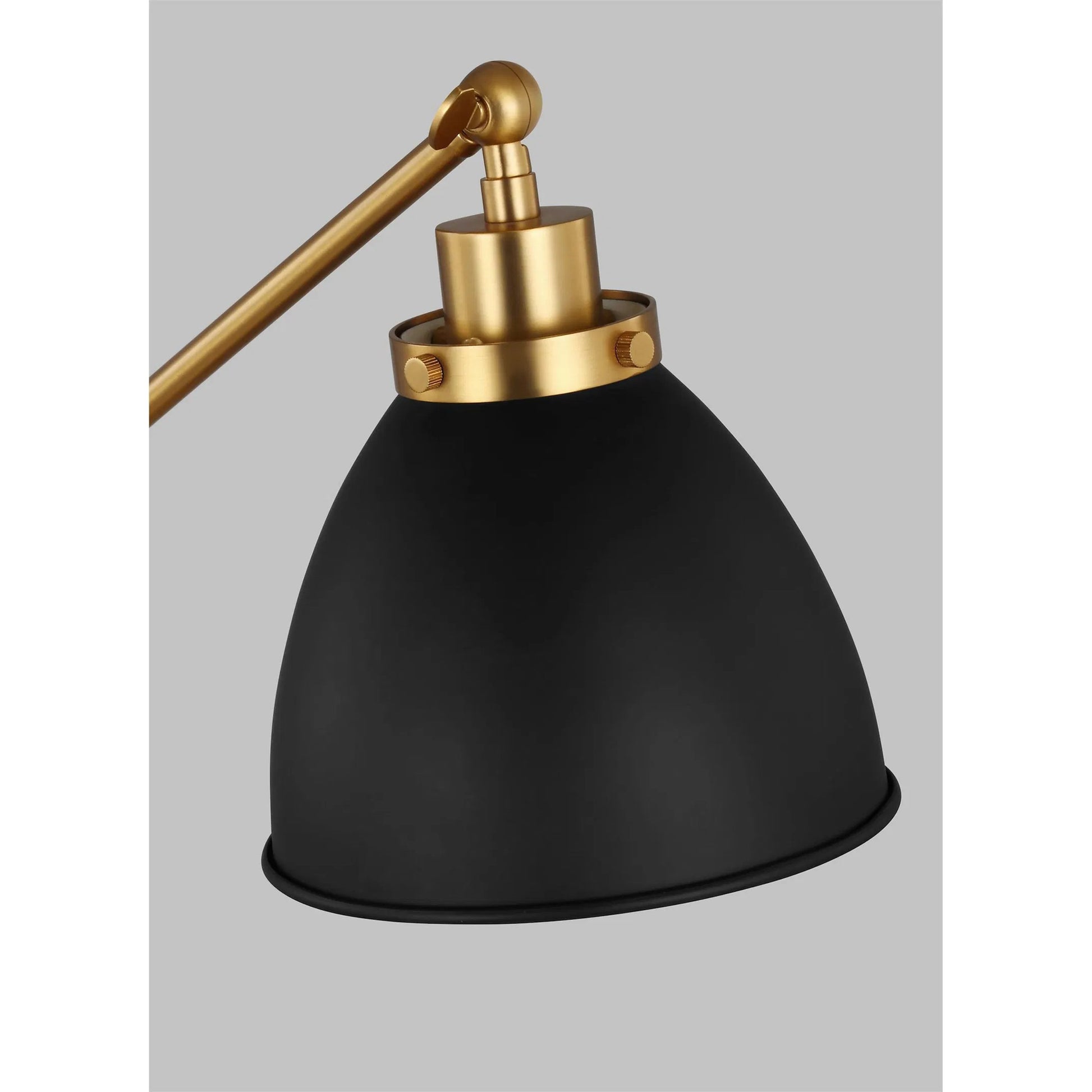 Wellfleet Dome Desk Lamp by Visual Comfort & Co. in matte white, polished nickel. Made from steel in a unique style.